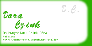 dora czink business card